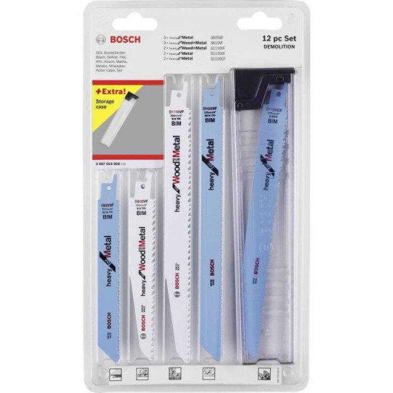Set 12 lames scies sabre Bosch Professional 2607010908