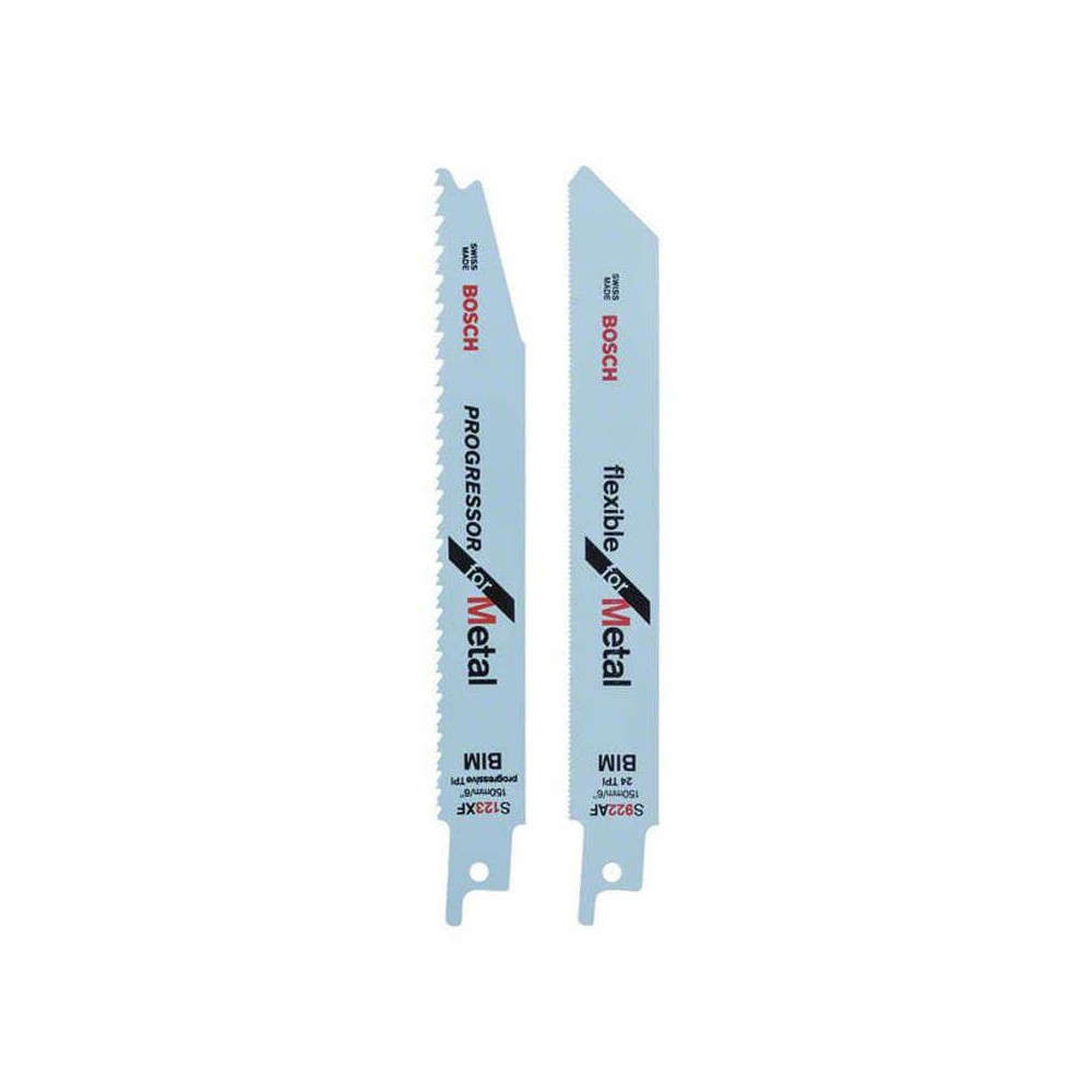 Set 2 lames scie sabre Bosch 2608656432 métal