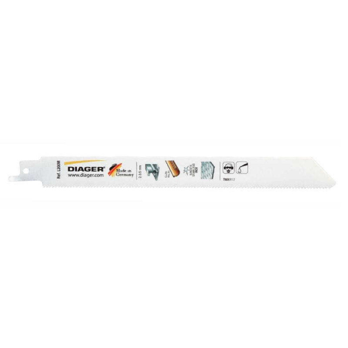 Lame scie sabre métal Diager L200ML2005 x5