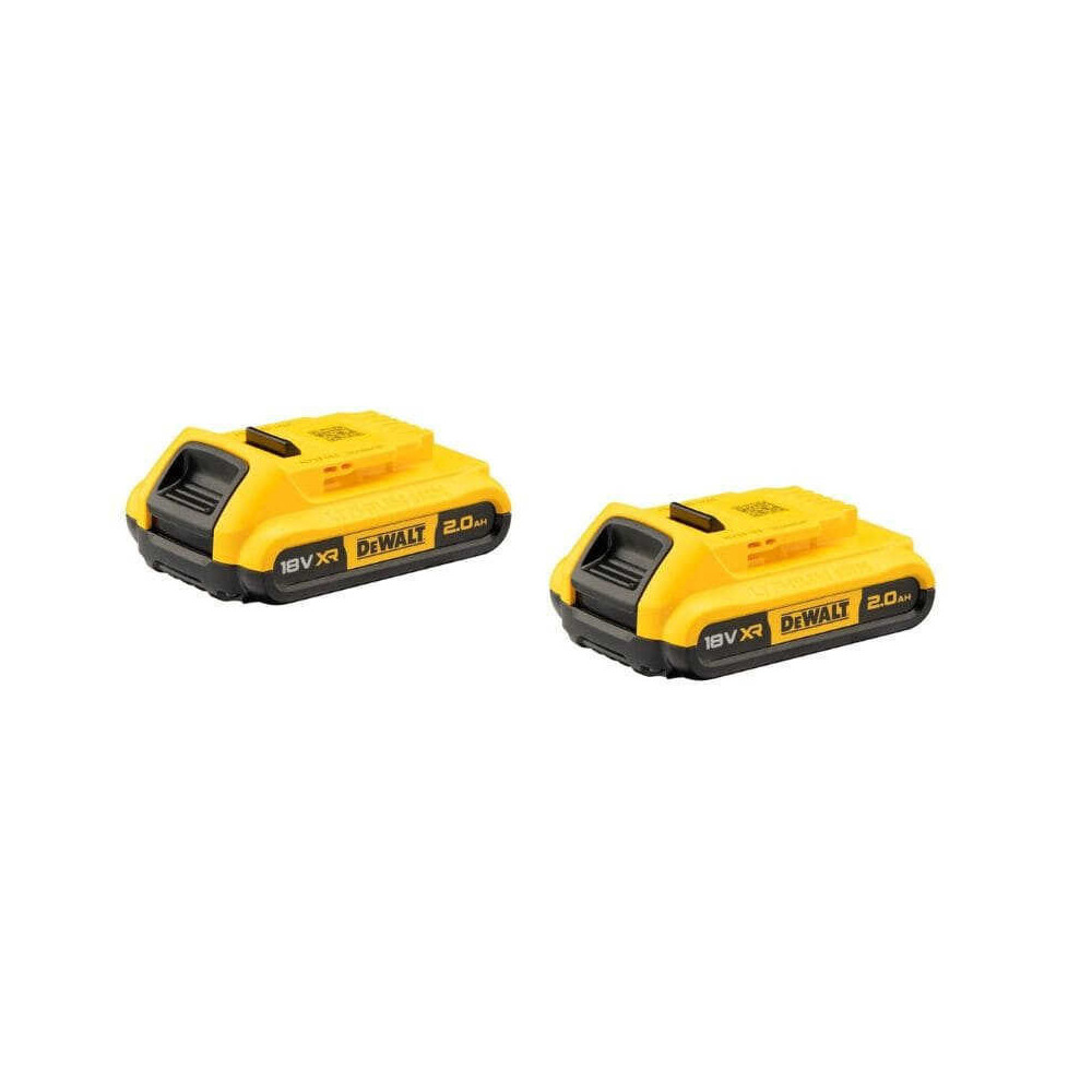 Lot de 2 batteries DeWalt DCB183D2 18V 2,0 Ah