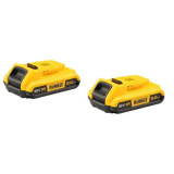 Lot de 2 batteries DeWalt DCB183D2 18V 2,0 Ah