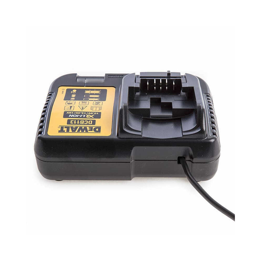 Chargeur DeWalt DCB113 10,8 à 18V XR, 2 Ah en 40 min