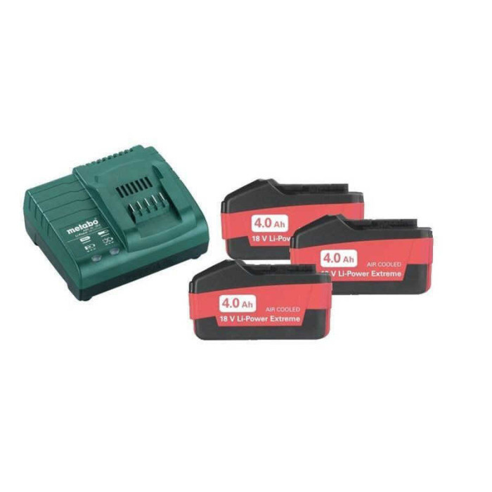 Kit énergie Metabo 685049000 3 batteries 4,0 Ah