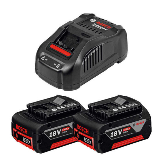 Kit 2 batteries 5,0 Ah + GAL 1880 CV Bosch 1600A00B8J