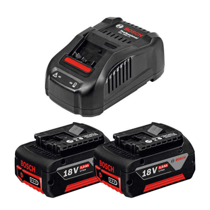 Kit 2 batteries 5,0 Ah + GAL 1880 CV Bosch 1600A00B8J