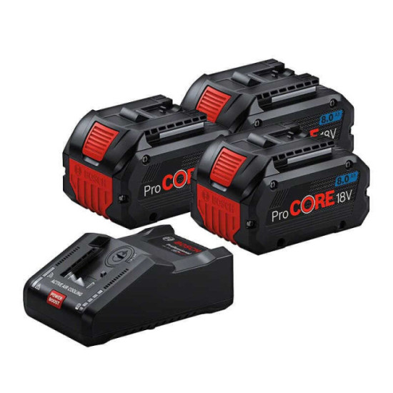 Pack Bosch ProCORE 18V 3x8,0 Ah + GAL 18V-160 C
