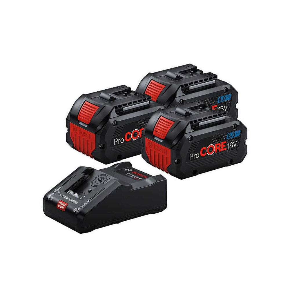 Pack Bosch ProCORE 18V 3x8,0 Ah + GAL 18V-160 C