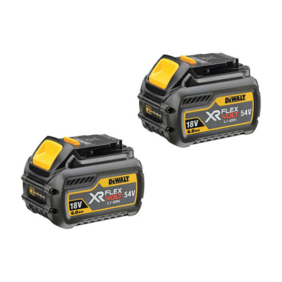 Lot 2 batteries DeWalt DCB546T2 FLEXVOLT 6 Ah