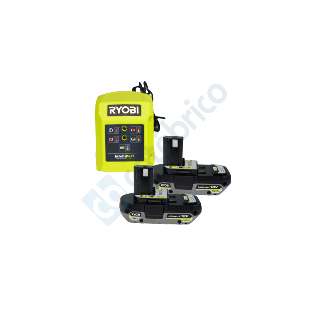 Pack 2 batteries 2,0 Ah + chargeur Ryobi 5133004296