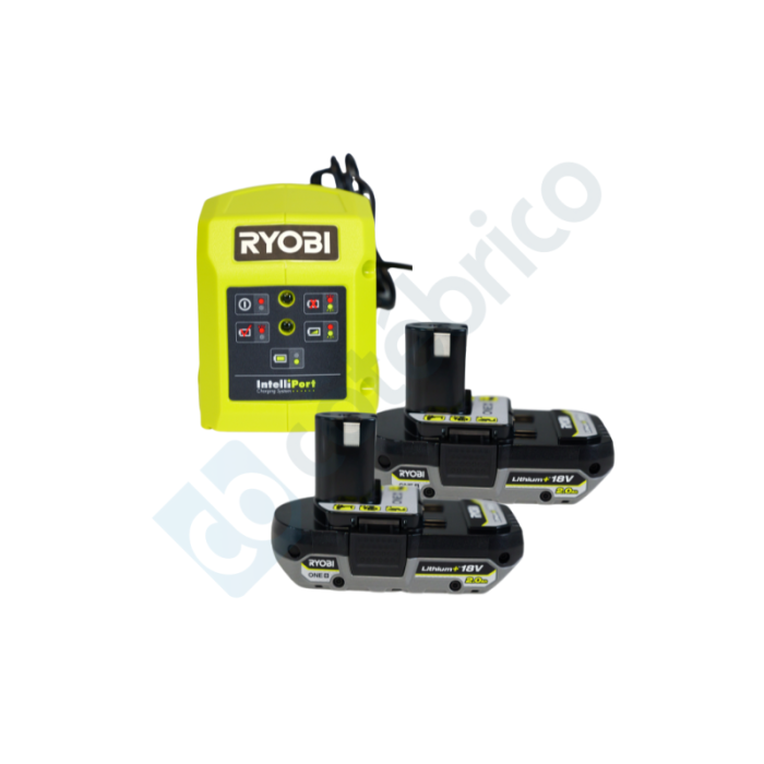 Pack 2 batteries 2,0 Ah + chargeur Ryobi 5133004296