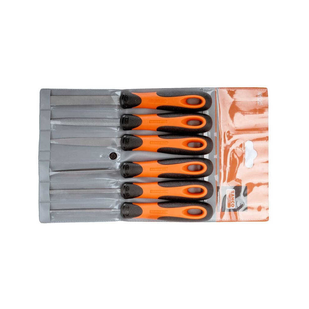 Jeu de 6 limes de serrurier Bahco 1-476 100 mm