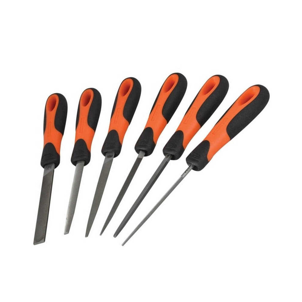 Jeu de 6 limes de serrurier Bahco 1-476 100 mm
