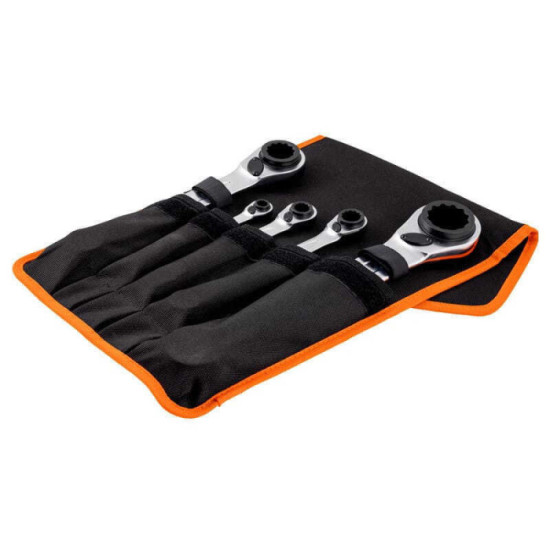 Jeu de clés polygonales à cliquet Bahco S4RM-5T