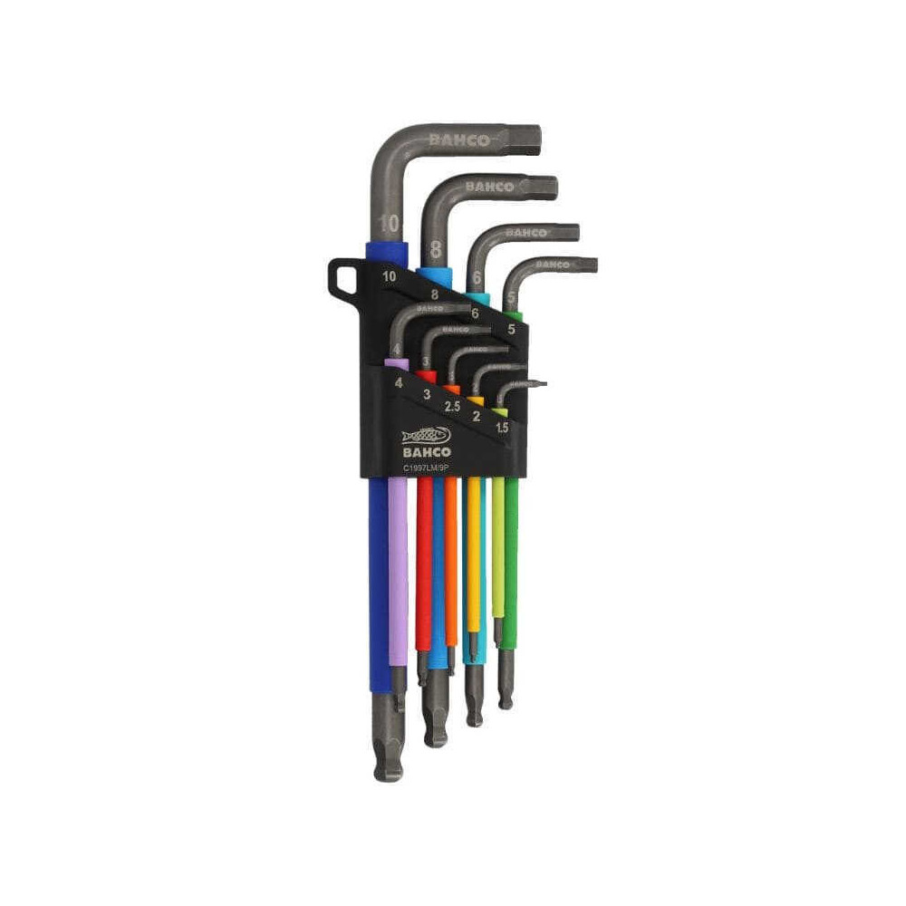 Jeu de 9 clés mâles 6 pans longues Bahco C1997LM_9P