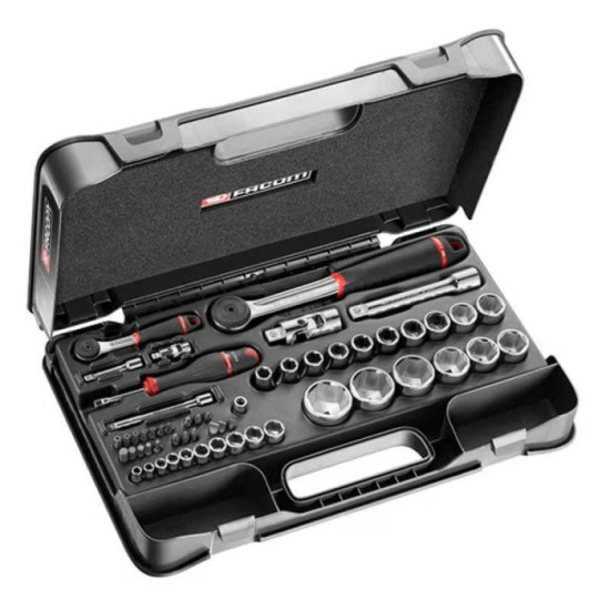 Coffret 56 douilles Facom RS.161-2 en 1/4 et 1/2
