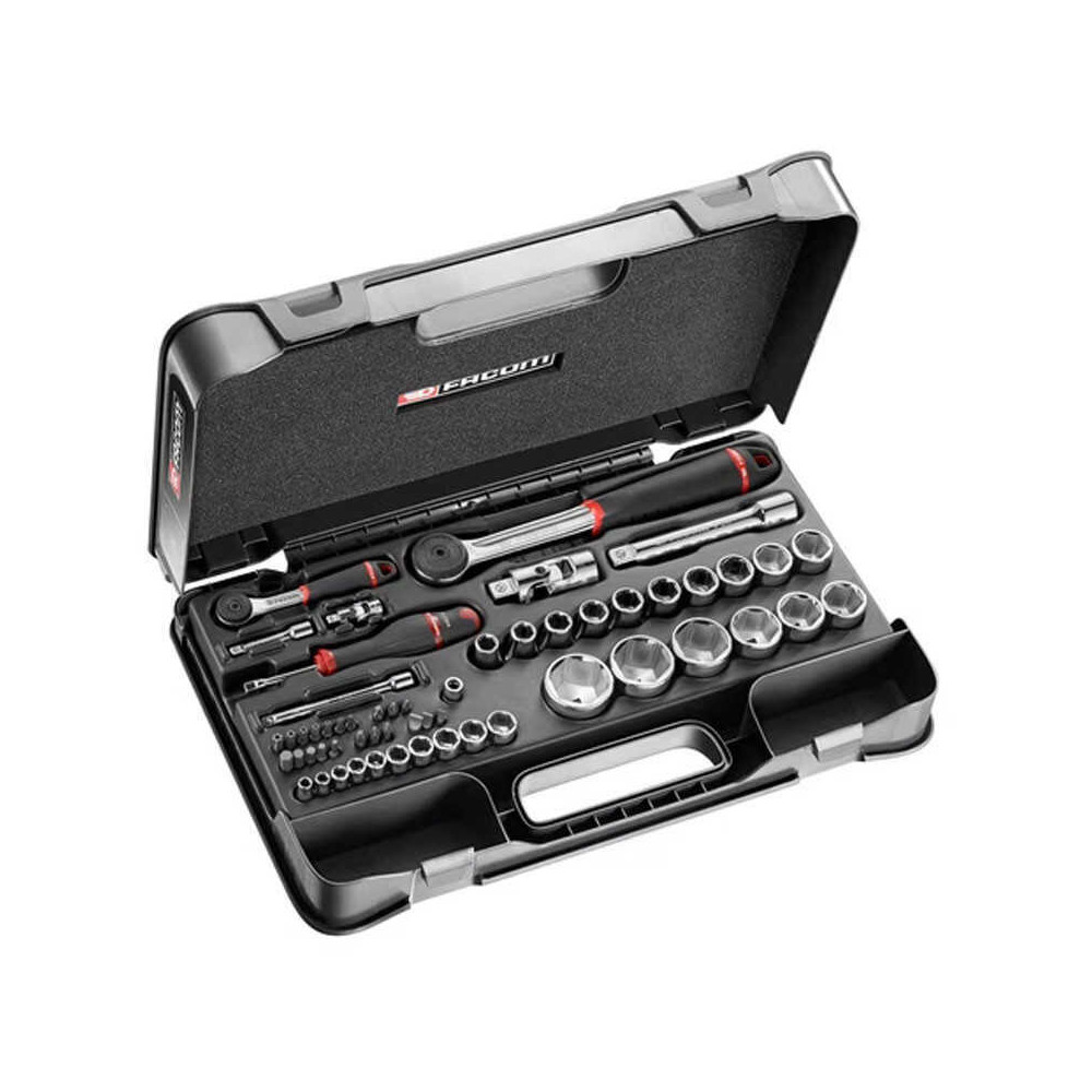 Coffret 56 douilles Facom RS.161-2 en 1/4 et 1/2