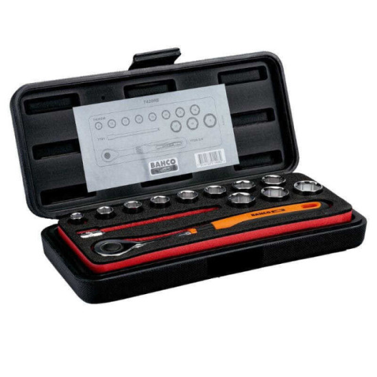 Jeu de douilles 3/8" Bahco 7420RE avec cliquet