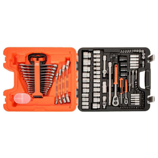 Jeu de douilles 1/4" et 1/2" avec jeu Bahco S106