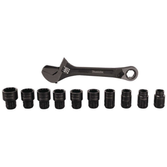 Jeu de 11 clés à molette Makita B-65458