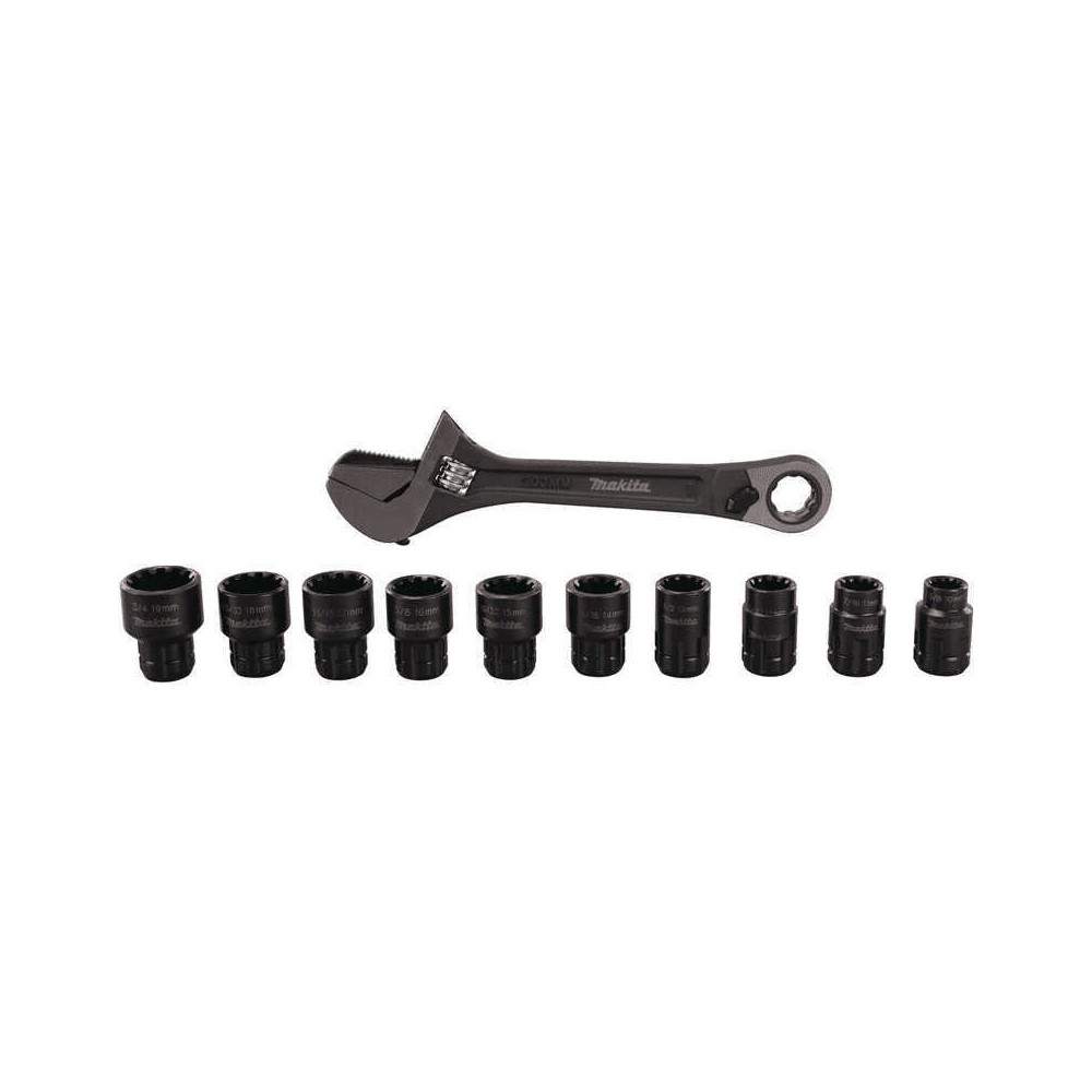 Jeu de 11 clés à molette Makita B-65458