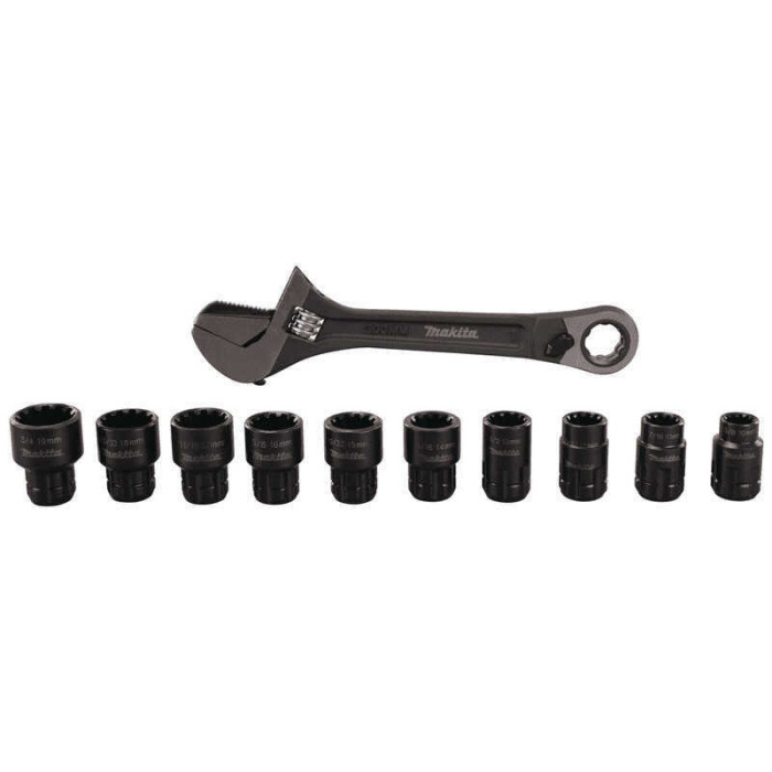 Jeu de 11 clés à molette Makita B-65458