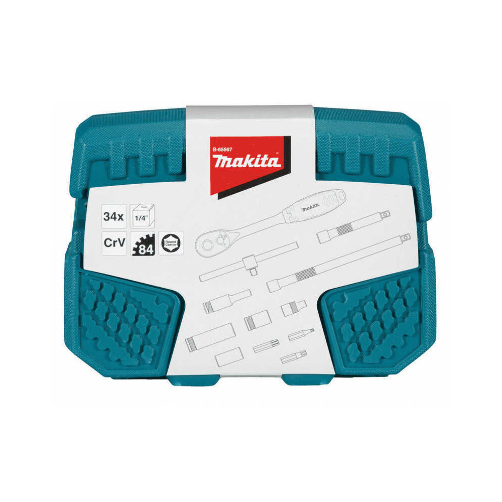 Coffret cliquet 1/4 pouce Makita B-65567