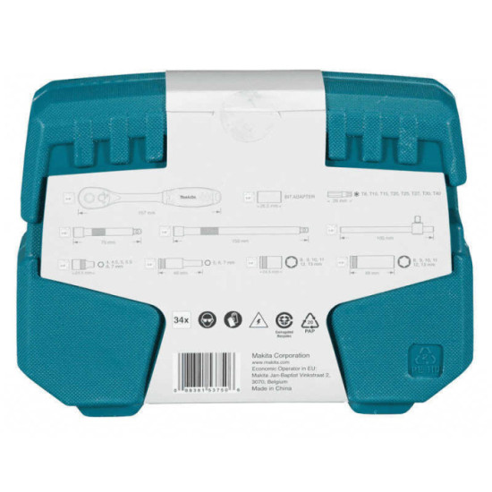 Coffret cliquet 1/4 pouce Makita B-65567