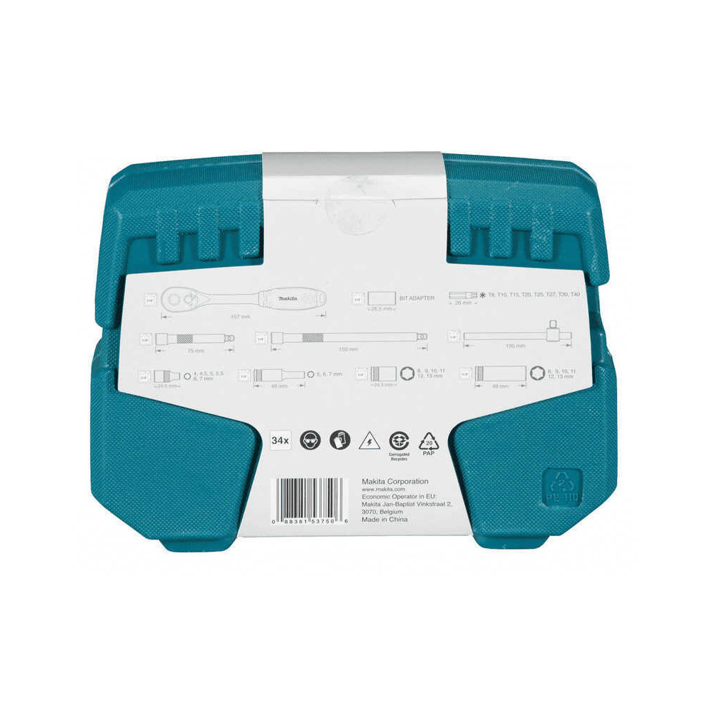 Coffret cliquet 1/4 pouce Makita B-65567