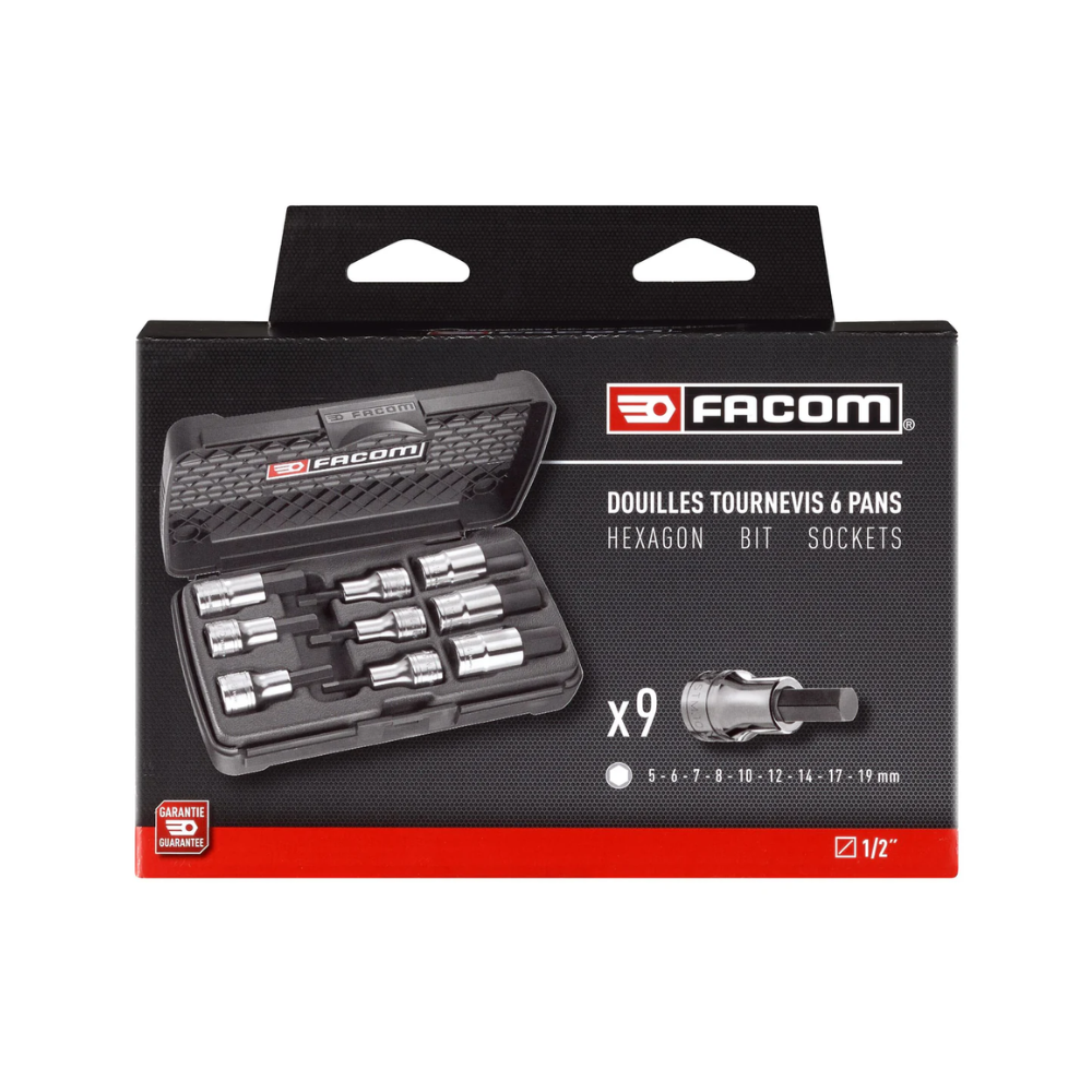 Jeu de 9 douilles embout hexagonal Facom STM.J9APB