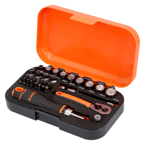 Jeu de douilles et embouts 6 pans Bahco S34MC8H