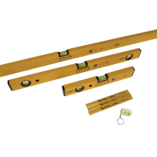 Lot 3 niveaux à bulle Stabila STB70-2-COMBI