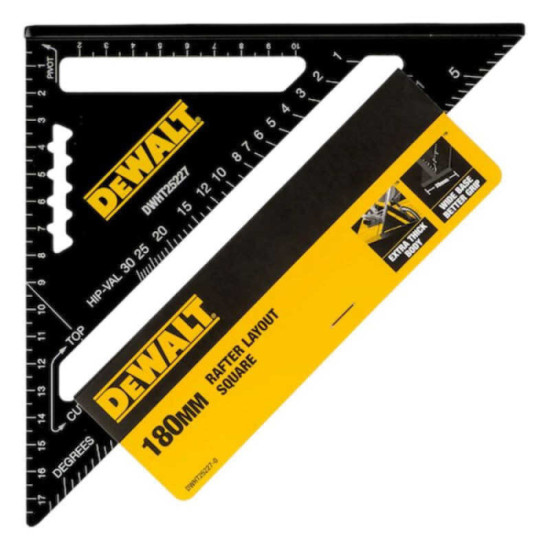 Équerre de charpentier DeWalt DWHT25227-0 180 mm