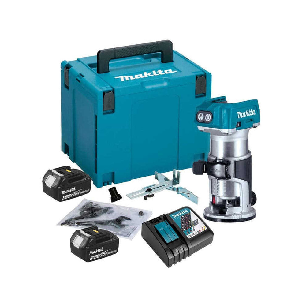 Affleureuse sans fil Makita DRT50RFJ 18V 3,0 Ah