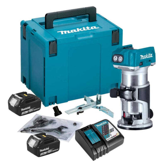 Affleureuse sans fil Makita DRT50RFJ 18V 3,0 Ah