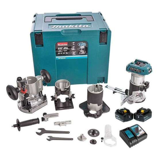 Affleureuse Makita DRT50RFJX3 18V brushless kit
