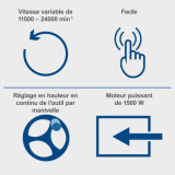 Fraiseuse sur table 1500 W Scheppach HF50 4902103924