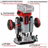 Défonceuse-affleureuse Einhell TP-RO 18 Set Li BL 18V