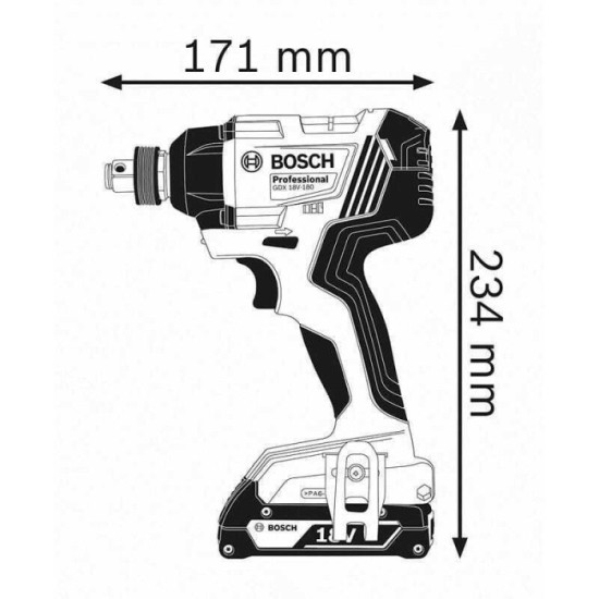 Boulonneuse à chocs Bosch Professional 06019G5200