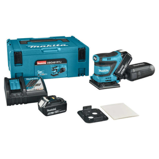 Ponceuse vibrante Makita DBO481RTJ 18V 2 x 5,0 Ah