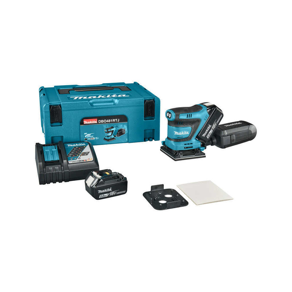 Ponceuse vibrante Makita DBO481RTJ 18V 2 x 5,0 Ah