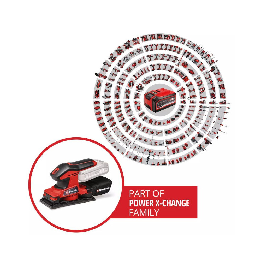 Ponceuse vibrante Einhell TC-OS 18/187 Li Solo 18V
