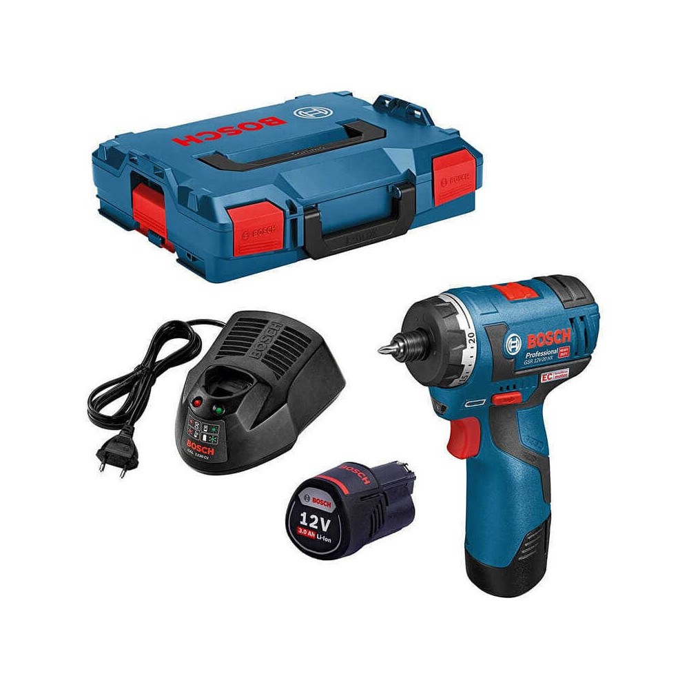 Perceuse-visseuse Bosch GSR12V-20(2x3.0Ah) 12V