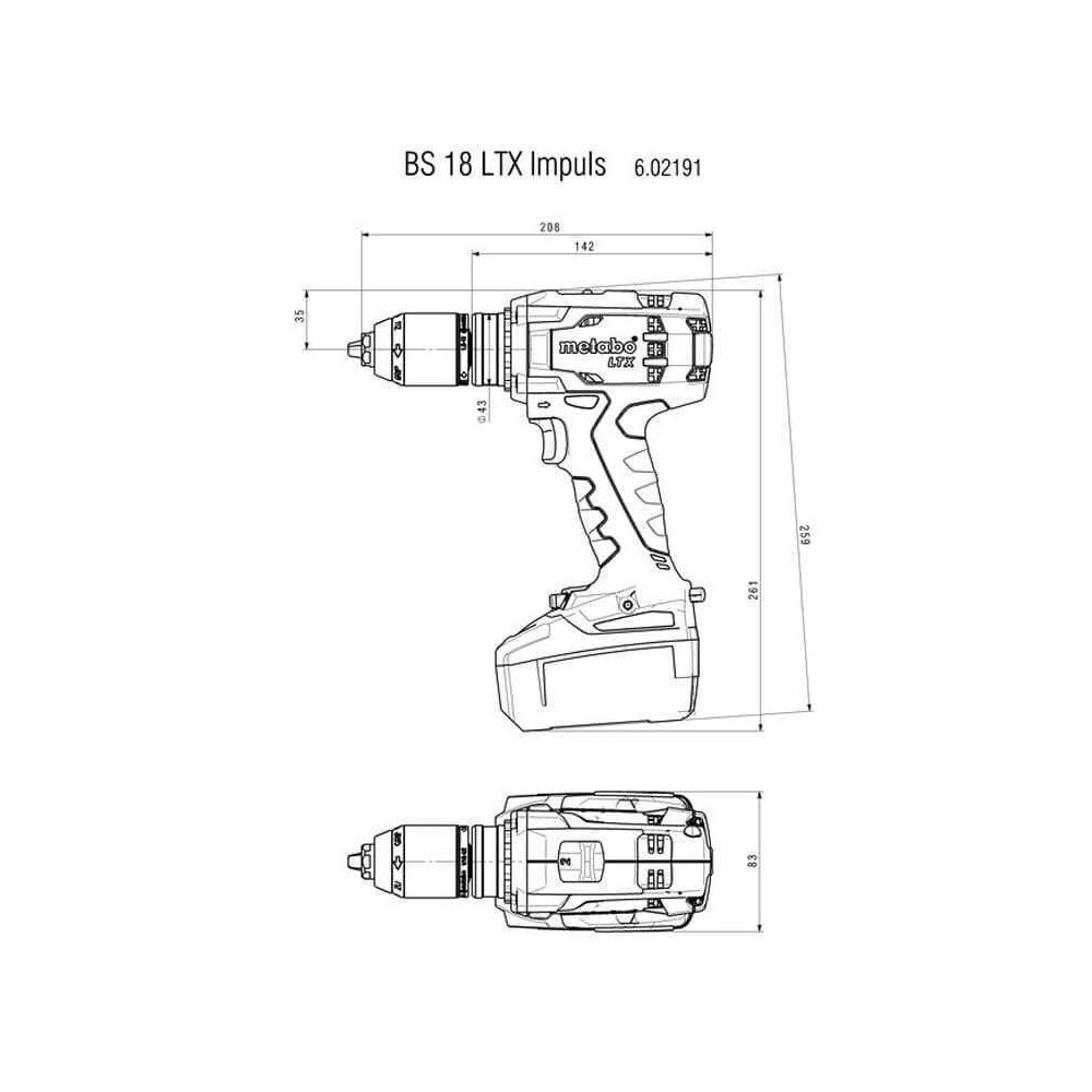 Perceuse visseuse Metabo 602191840 machine nue
