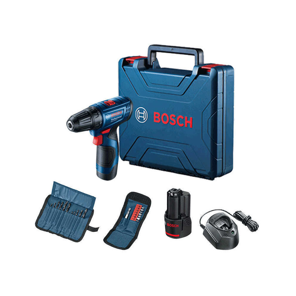 Perceuse-visseuse sans fil Bosch 12V 30 Nm 2 x 2,0 Ah