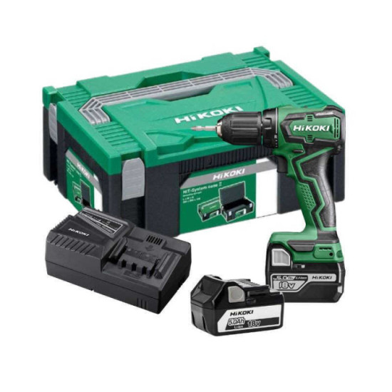 Perceuse visseuse sans fil HiKOKI DS18DDWPZ 2 x 5,0 Ah