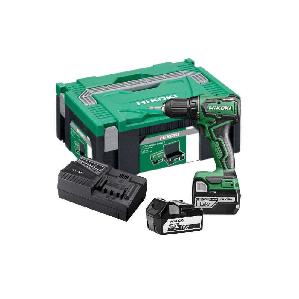 Perceuse visseuse sans fil HiKOKI DS18DDWPZ 2 x 5,0 Ah
