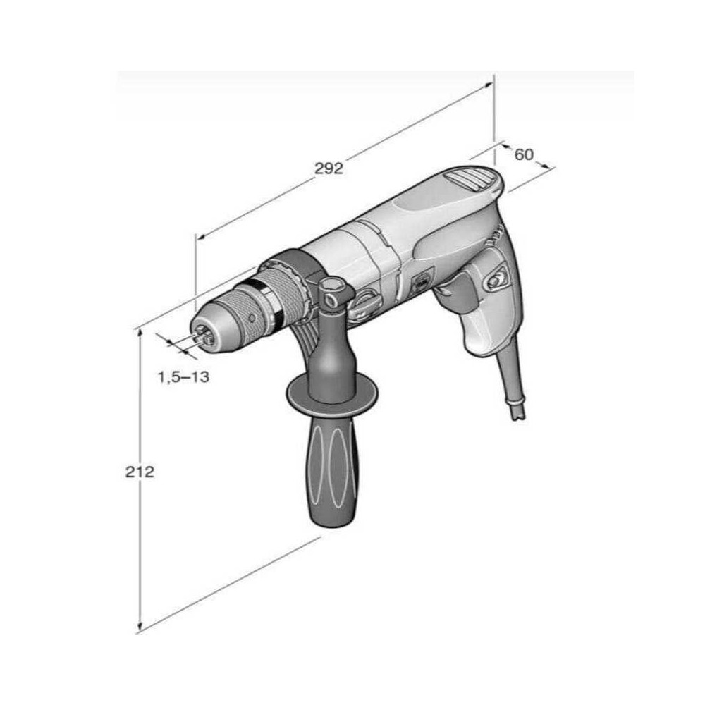 Perceuse filaire Fein 72055561000 550 W 2 vitesses