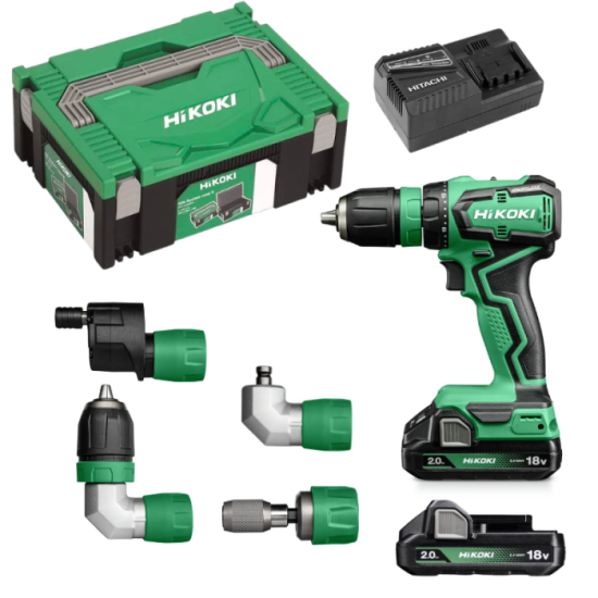 Perceuse visseuse HiKOKI DS18DDQWRZ 18 V renvoi d'angle
