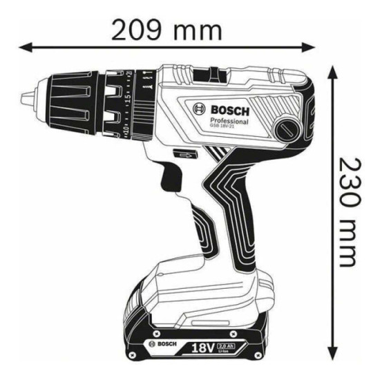 Perceuse à percussion Bosch GSB18V-21(06019H1176)