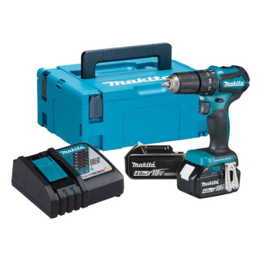 Perceuse à percussion Makita DHP483RMJ 2 x 4,0 Ah